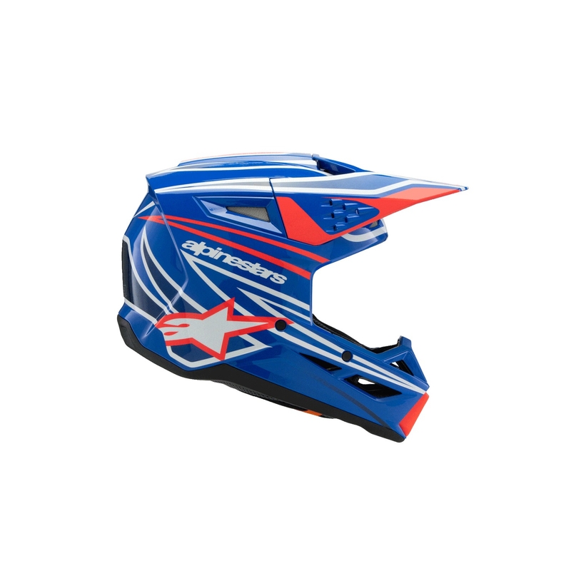 Alpinestars S-M3 WURX Kinder Motocrosshelm blau-rot-weiß-schwarz