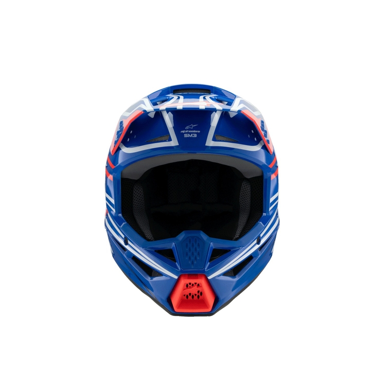 Alpinestars S-M3 WURX Kinder Motocrosshelm blau-rot-weiß-schwarz