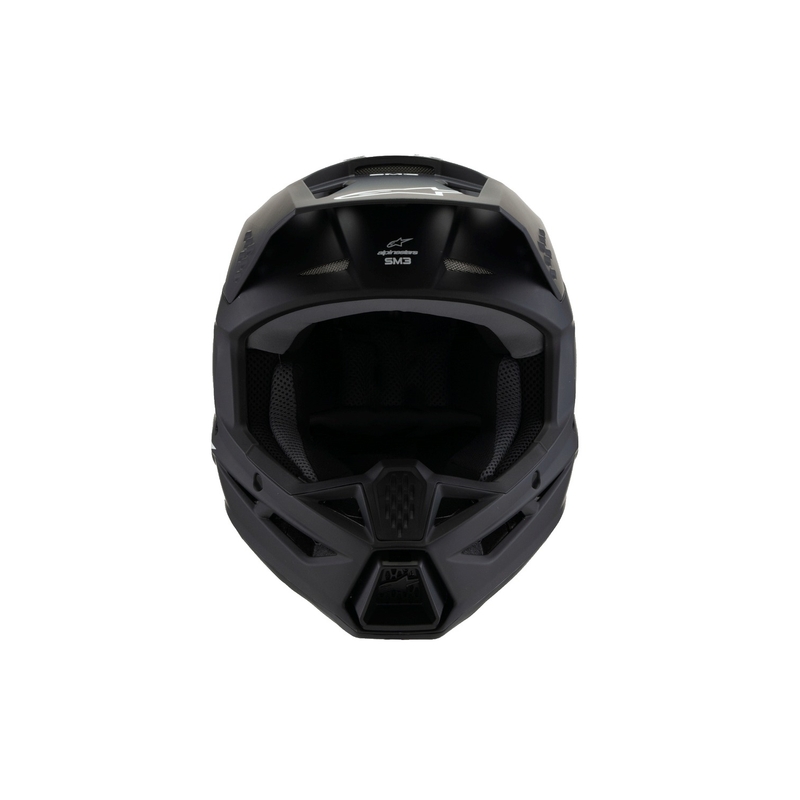 Alpinestars S-M3 Solid Kinder Motocross Helm Mattschwarz