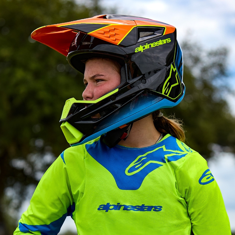 Alpinestars S-M3 Solid Kinder Motocross Helm Mattschwarz
