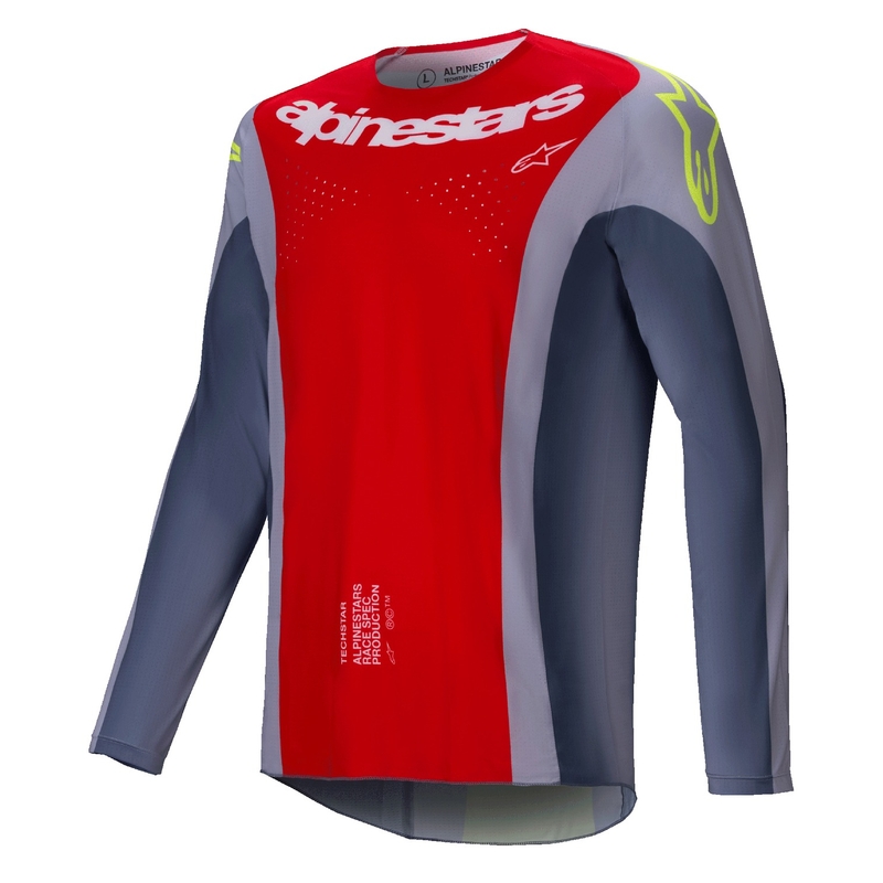 Alpinestars Techstar Melt Motocross-Trikot rot-grau