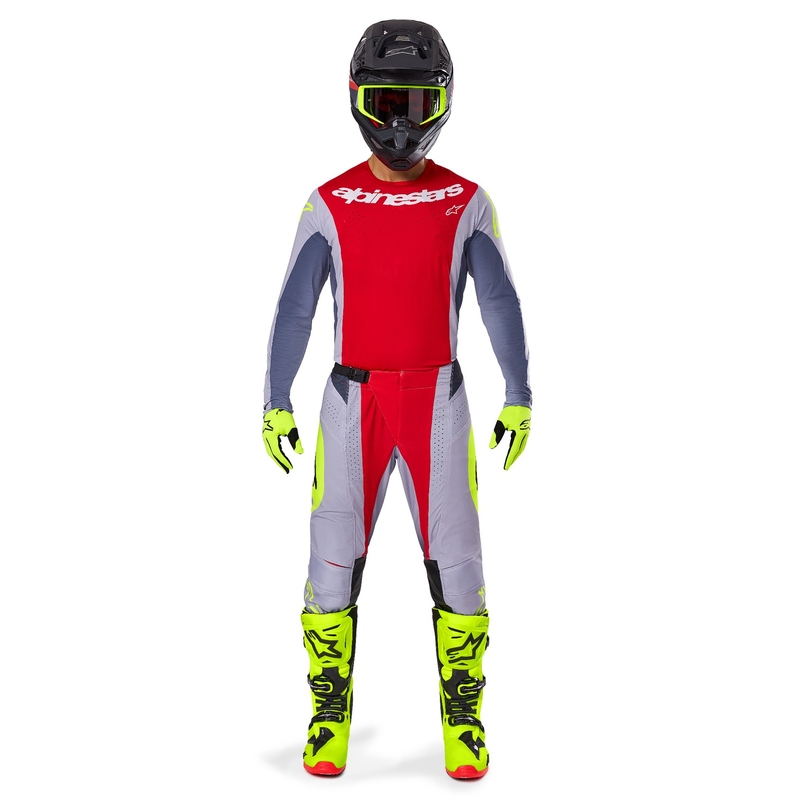 Alpinestars Techstar Melt Motocross-Trikot rot-grau