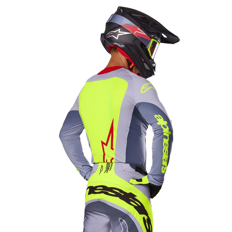 Alpinestars Techstar Melt Motocross-Trikot rot-grau