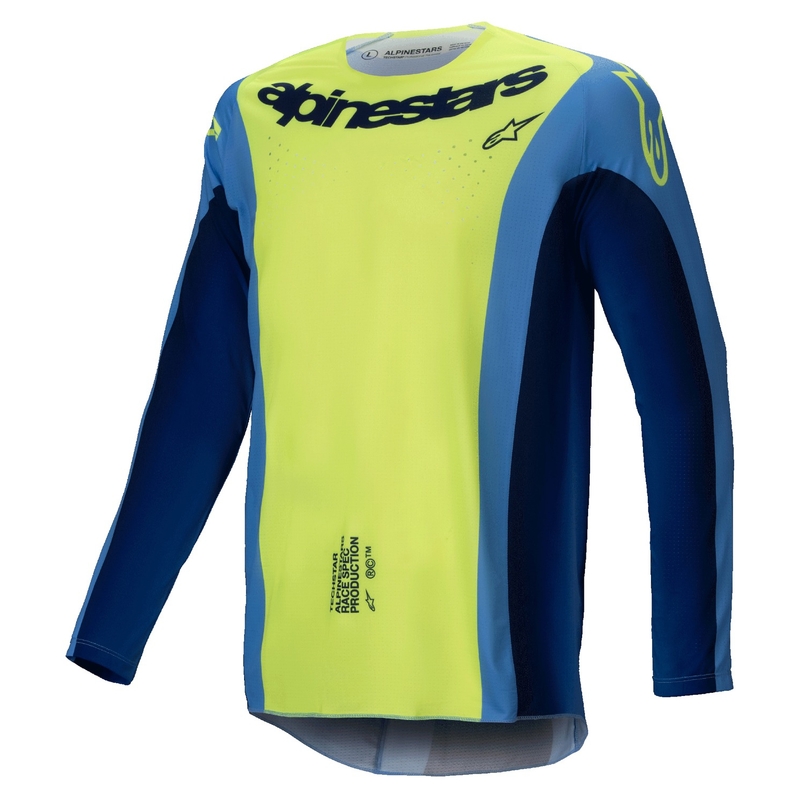 Motocross-Trikot Alpinestars Techstar Melt fluo gelb-blau