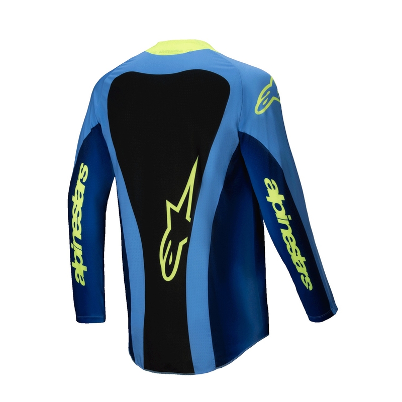 Motocross-Trikot Alpinestars Techstar Melt fluo gelb-blau