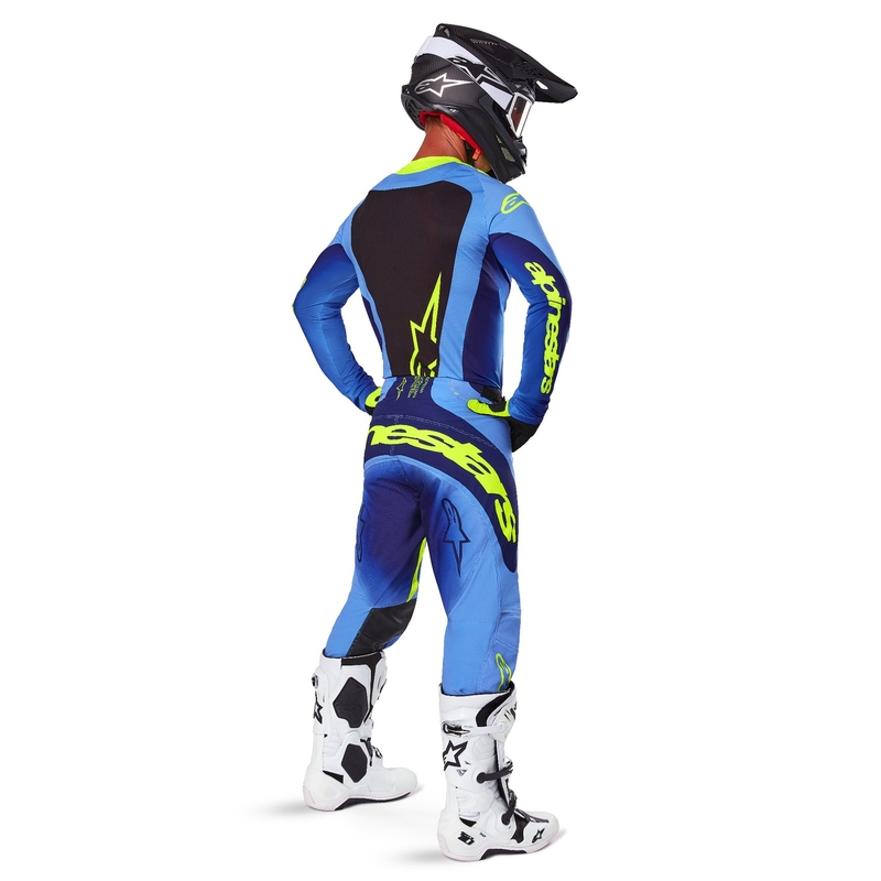 Motocross-Trikot Alpinestars Techstar Melt fluo gelb-blau