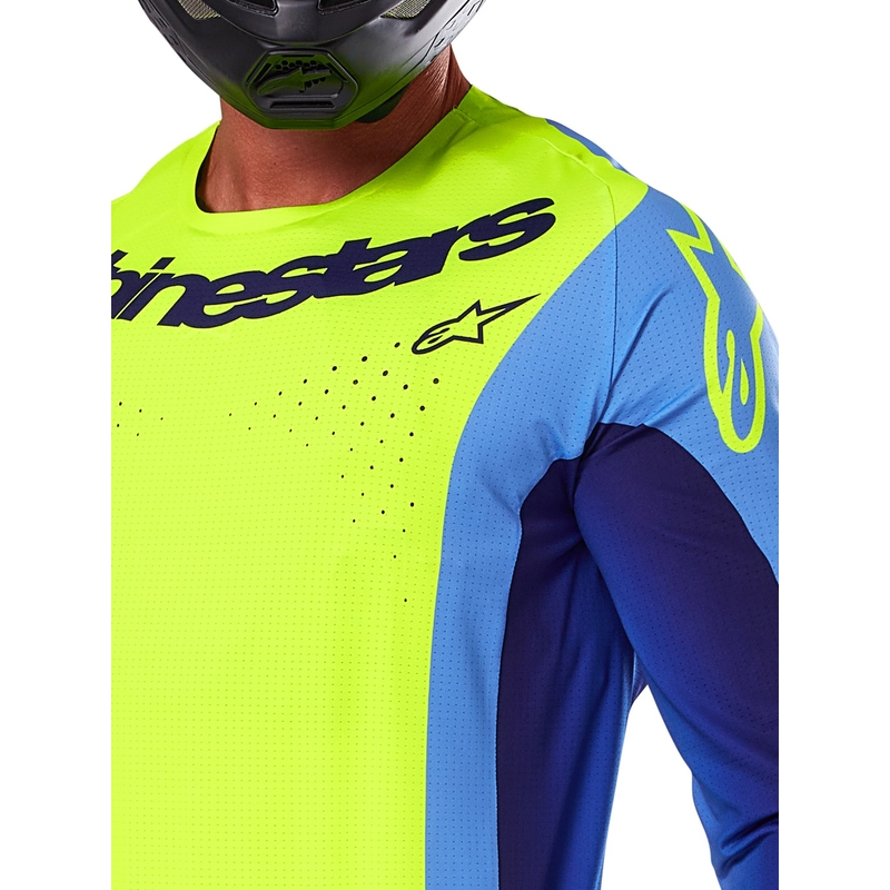 Motocross-Trikot Alpinestars Techstar Melt fluo gelb-blau
