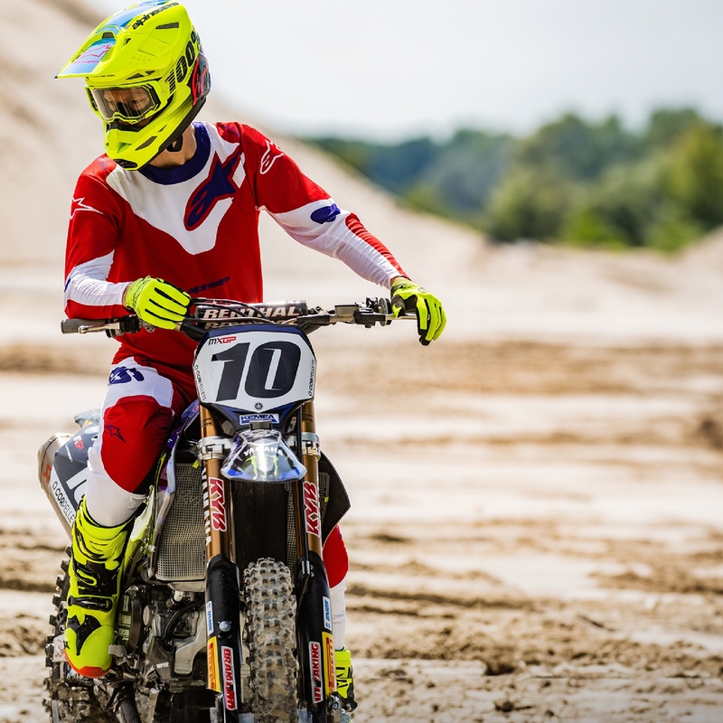 Alpinestars Racer Veil Motocross-Trikot rot-weiß