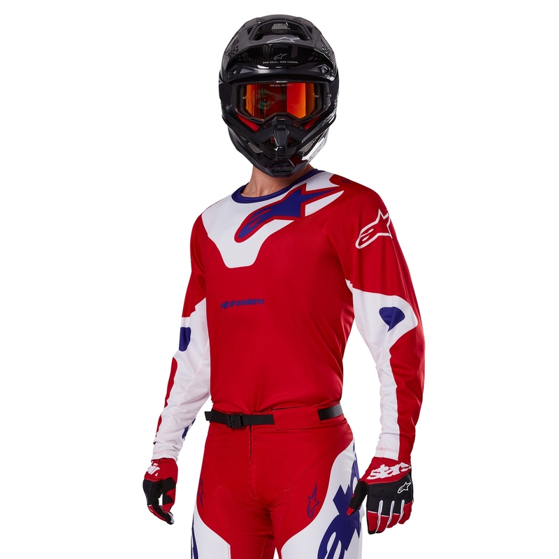 Alpinestars Racer Veil Motocross-Trikot rot-weiß