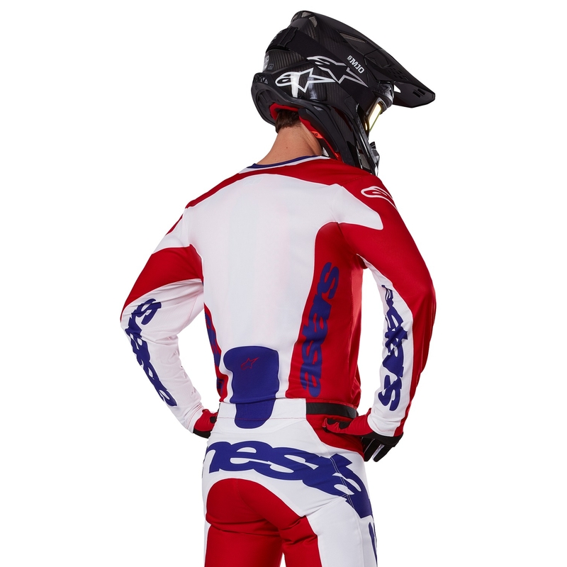 Alpinestars Racer Veil Motocross-Trikot rot-weiß