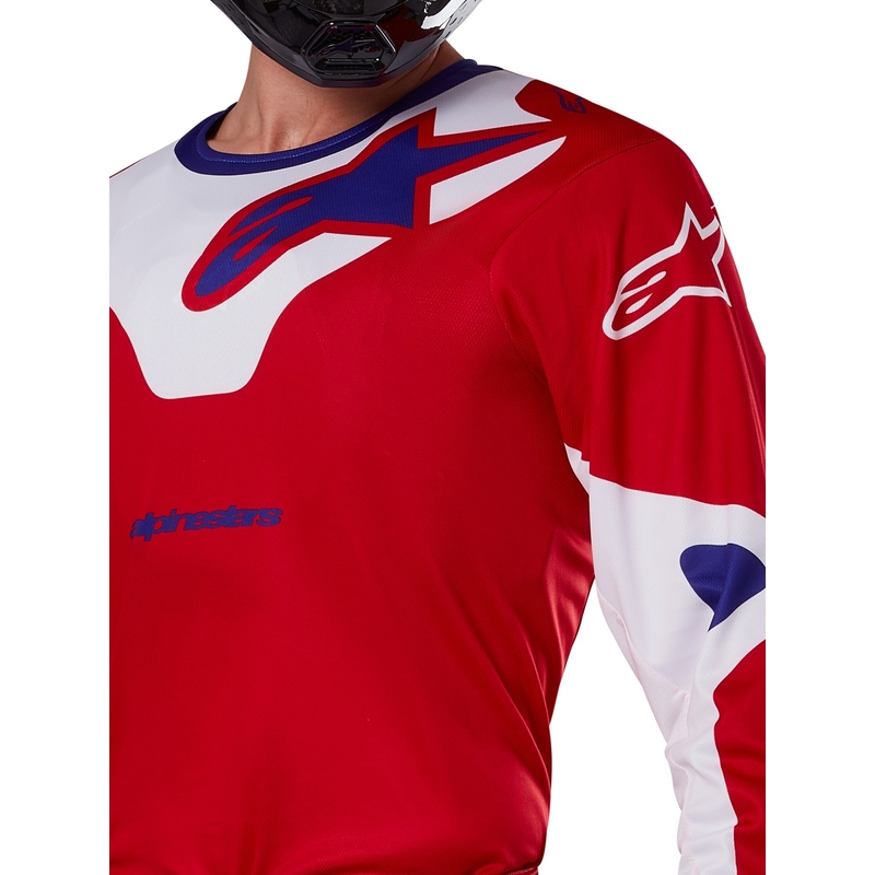 Alpinestars Racer Veil Motocross-Trikot rot-weiß