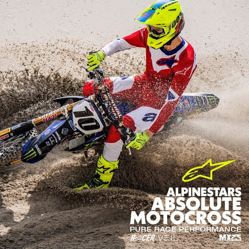 Alpinestars Racer Veil Motocross-Trikot rot-weiß