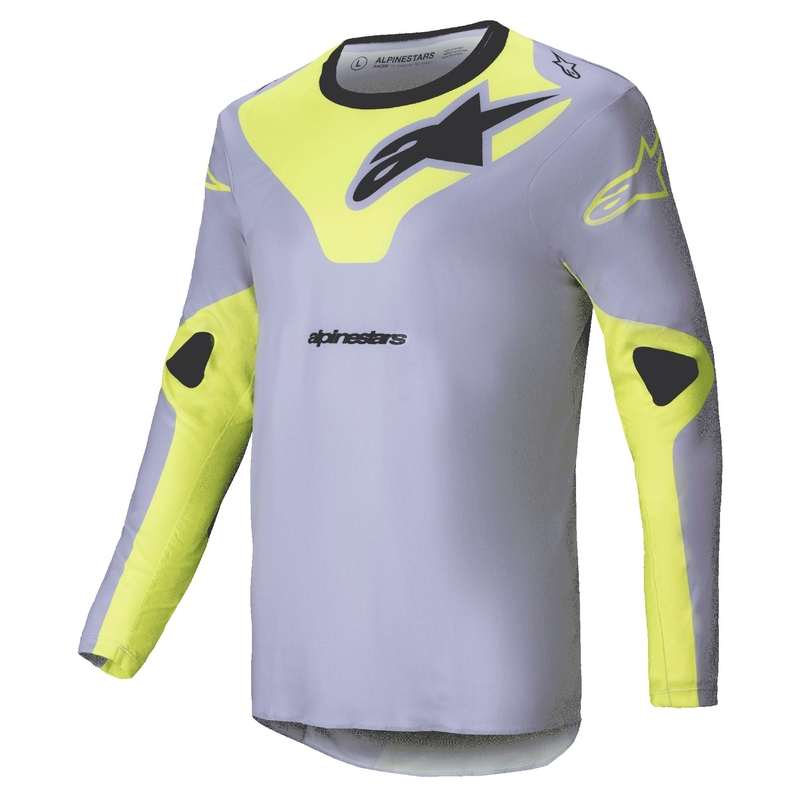 Motocross-Trikot Alpinestars Racer Veil grau-fluo gelb