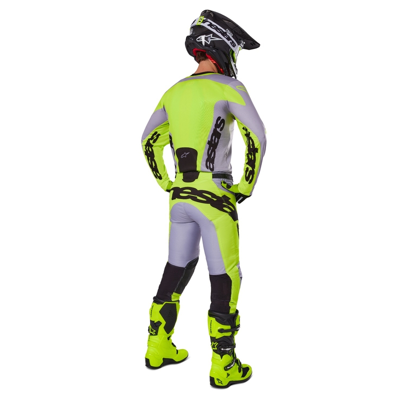 Motocross-Trikot Alpinestars Racer Veil grau-fluo gelb