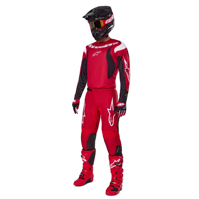 Alpinestars Fluid Haul Motocross-Trikot rot-schwarz