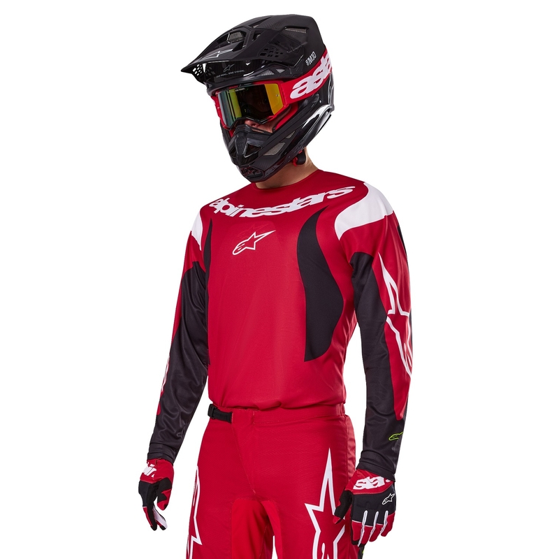 Alpinestars Fluid Haul Motocross-Trikot rot-schwarz
