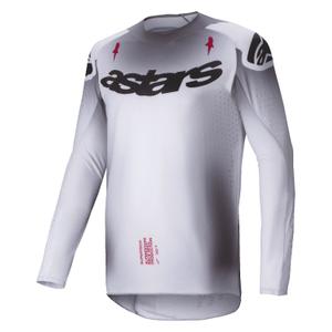 Alpinestars Supertech Maker Motocross-Trikot silber-schwarz