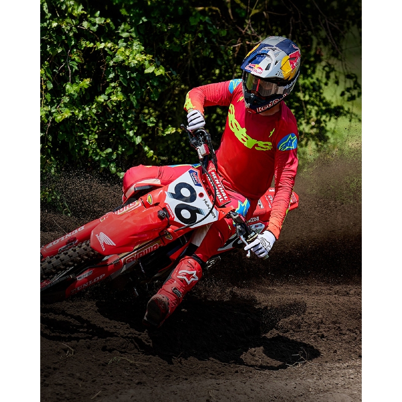 Alpinestars Supertech Maker Motocross-Trikot rot-fluo gelb