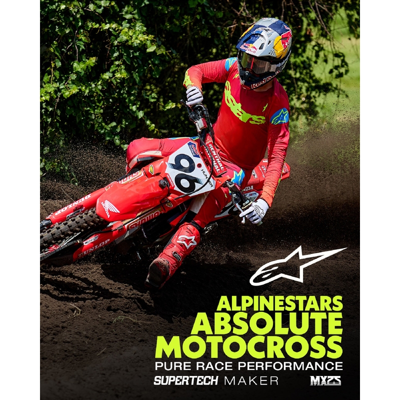 Alpinestars Supertech Maker Motocross-Trikot rot-fluo gelb