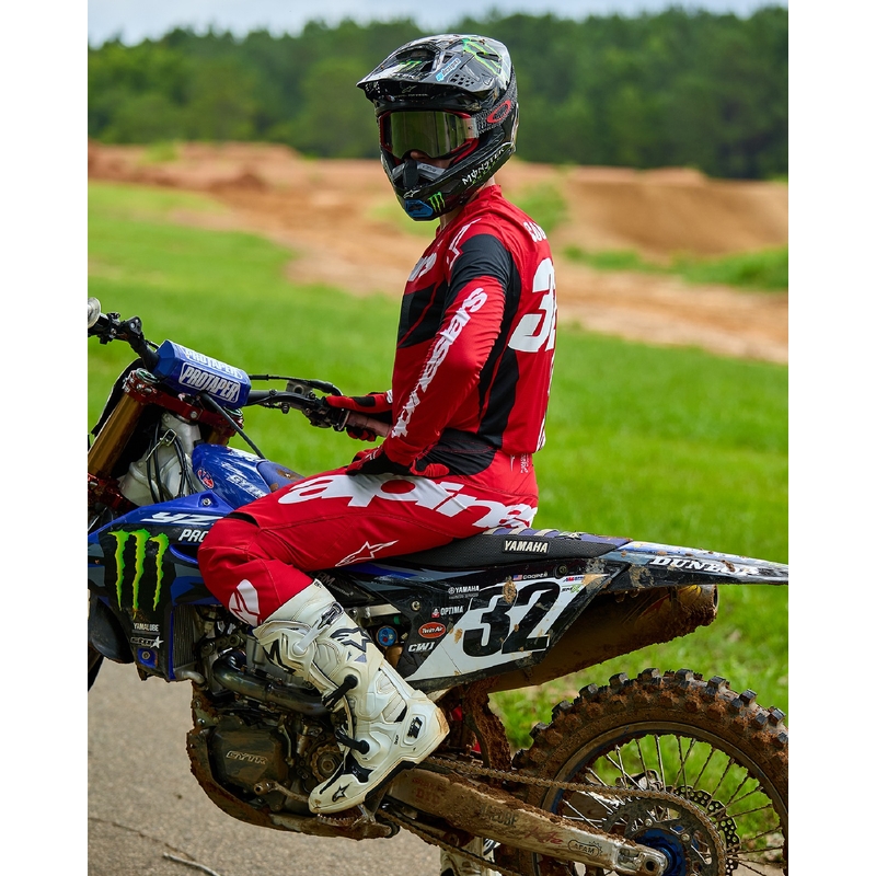 Alpinestars Techstar Dreem Motocross-Trikot rot-schwarz