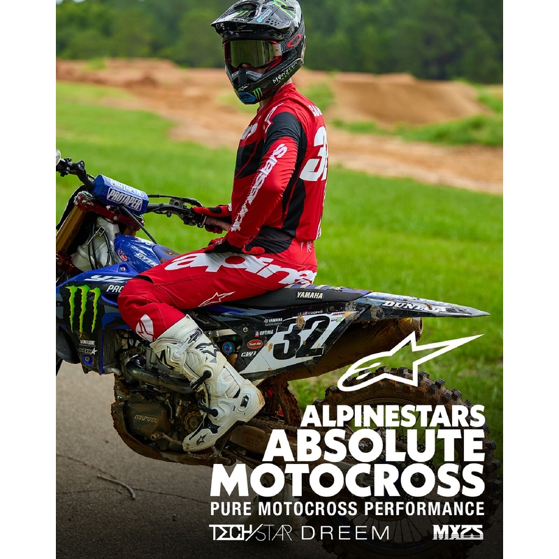 Alpinestars Techstar Dreem Motocross-Trikot rot-schwarz