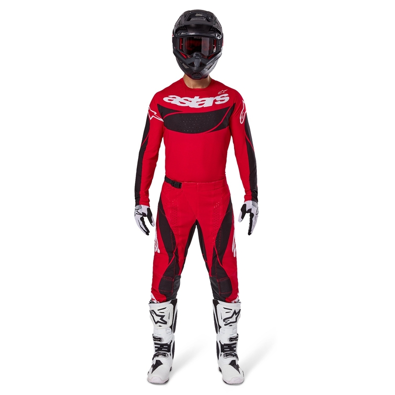 Alpinestars Techstar Dreem Motocross-Trikot rot-schwarz