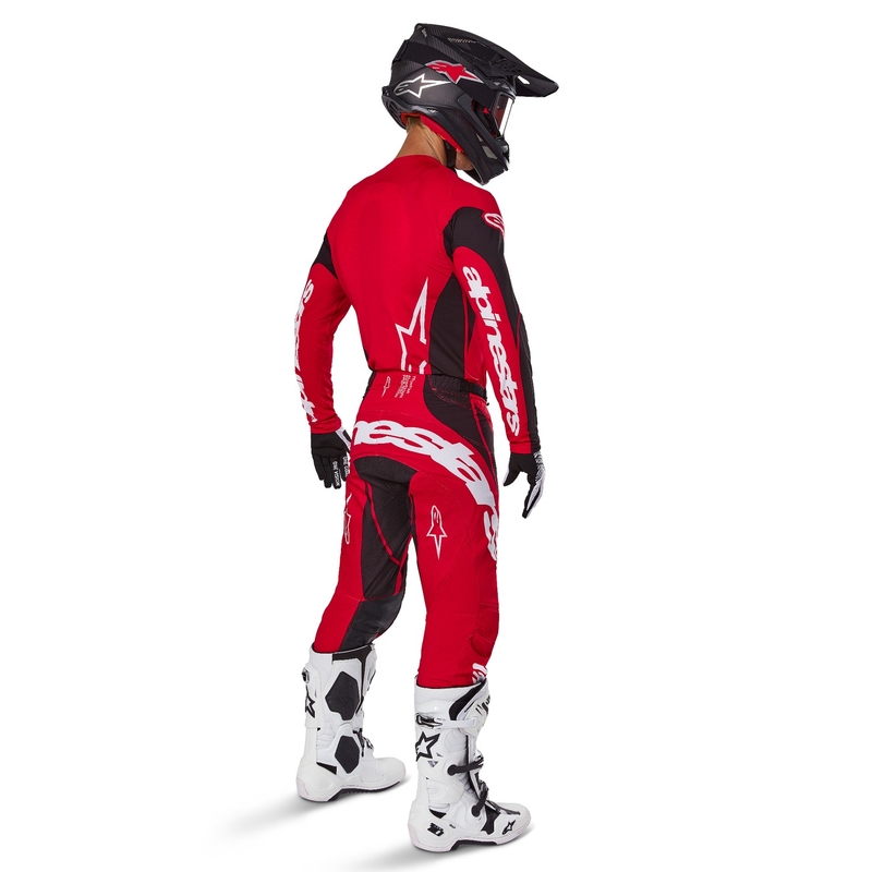 Alpinestars Techstar Dreem Motocross-Trikot rot-schwarz