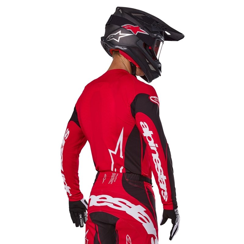 Alpinestars Techstar Dreem Motocross-Trikot rot-schwarz
