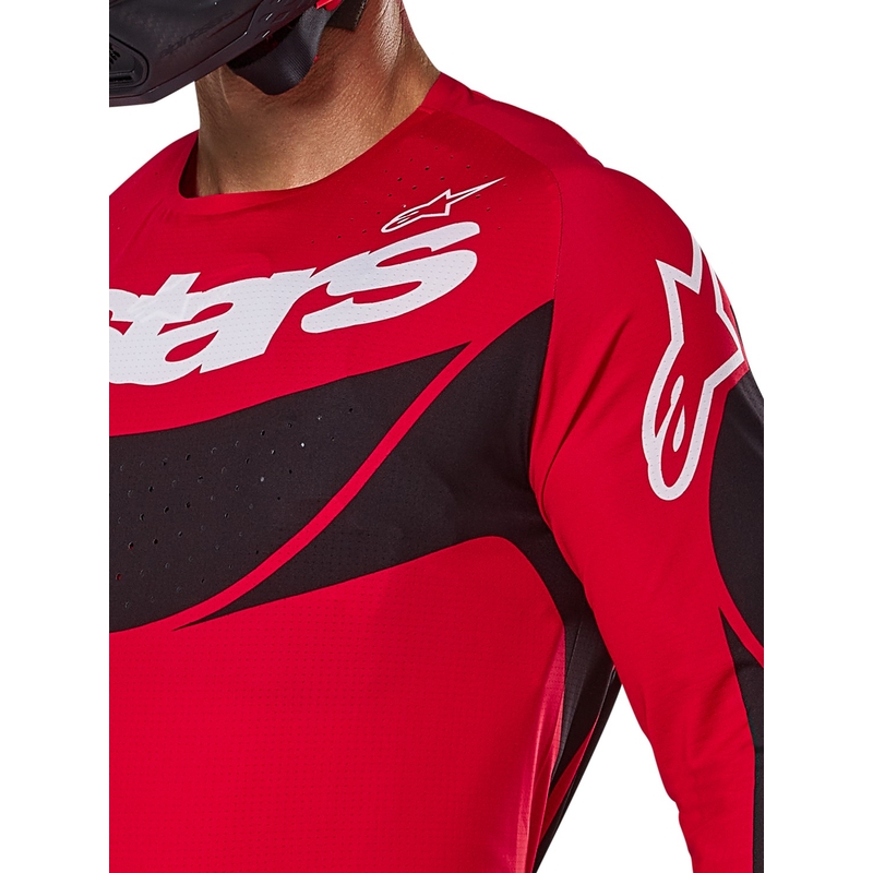 Alpinestars Techstar Dreem Motocross-Trikot rot-schwarz