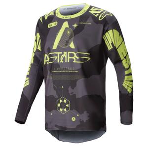 Alpinestars Racer Hollow Motocross-Trikot in dunklem Camo-Fluo-Gelb