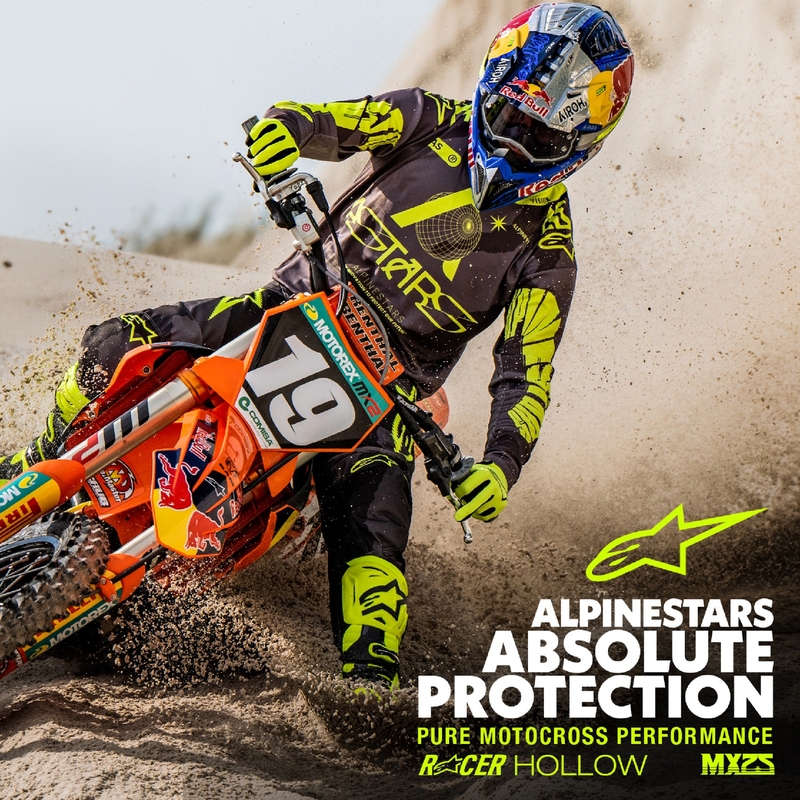 Alpinestars Racer Hollow Motocross-Trikot in dunklem Camo-Fluo-Gelb