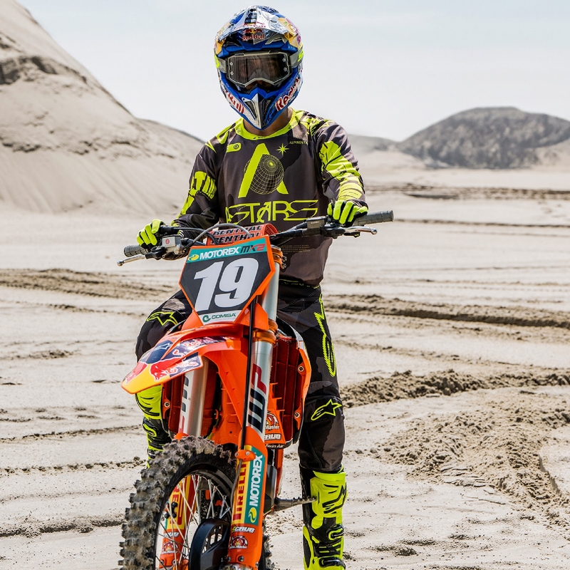 Alpinestars Racer Hollow Motocross-Trikot in dunklem Camo-Fluo-Gelb