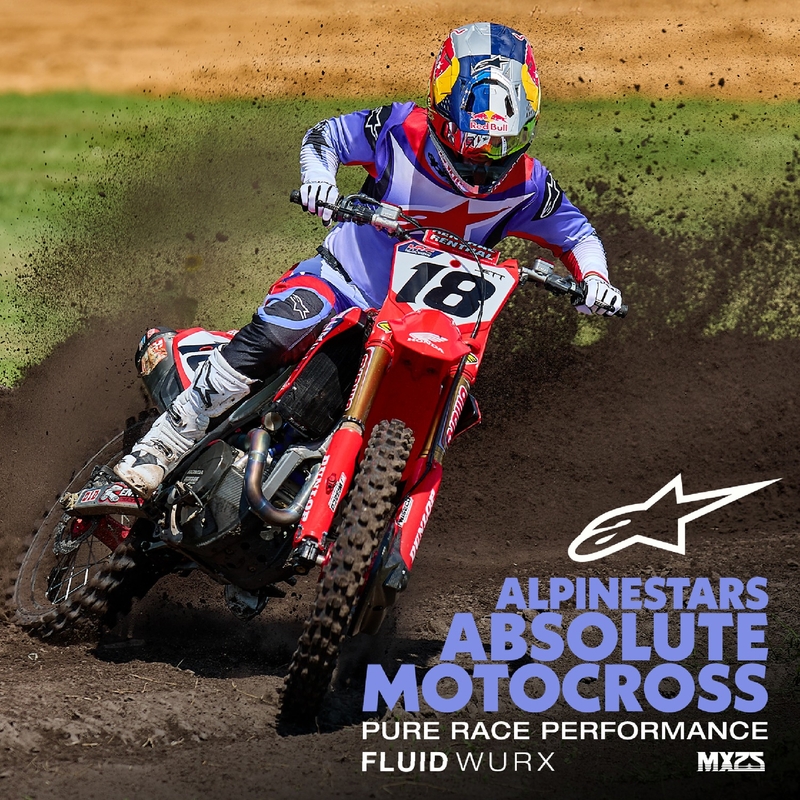 Alpinestars Fluid Wurx Motocross-Trikot fluo lila-rot
