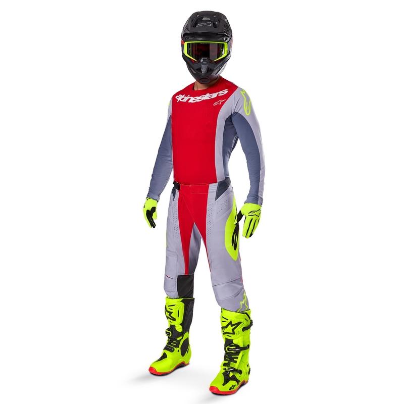 Alpinestars Techstar Melt Motocrosshose rot-grau