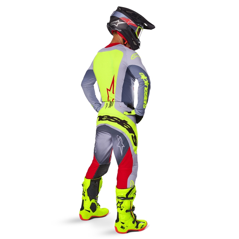 Alpinestars Techstar Melt Motocrosshose rot-grau