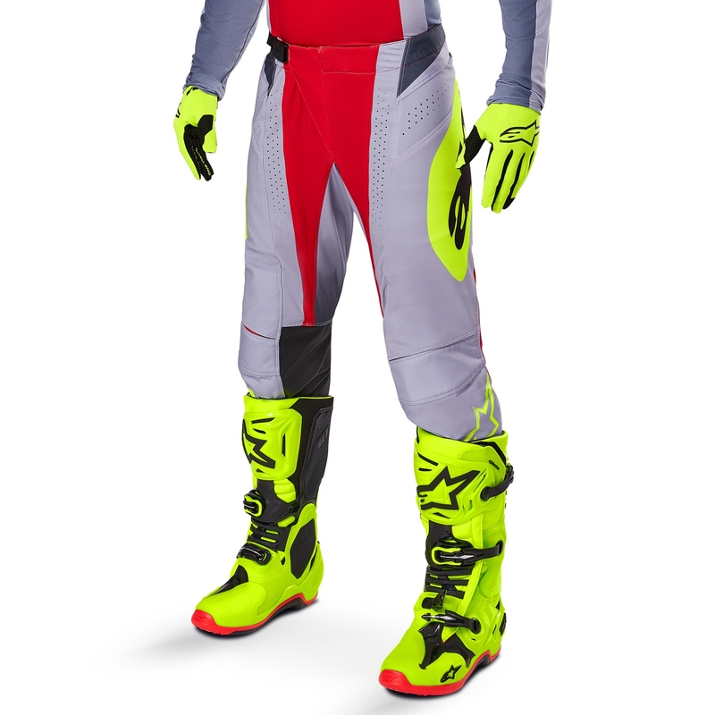 Alpinestars Techstar Melt Motocrosshose rot-grau