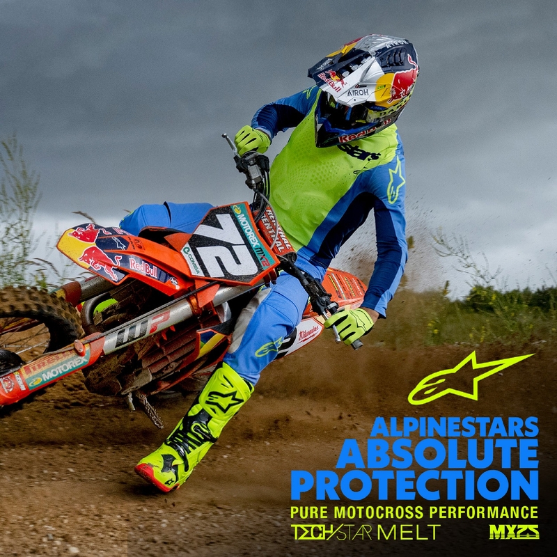 Motocross-Hose Alpinestars Techstar Melt fluo gelb-blau