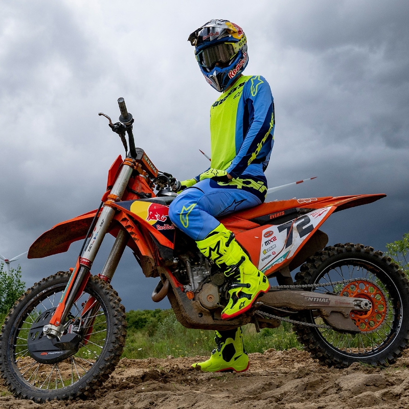 Motocross-Hose Alpinestars Techstar Melt fluo gelb-blau