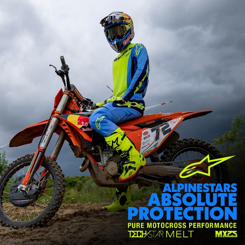 Motocross-Hose Alpinestars Techstar Melt fluo gelb-blau