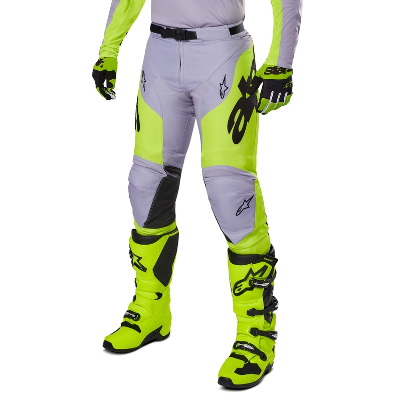 Motocross-Hose Alpinestars Racer Veil grau-fluo gelb