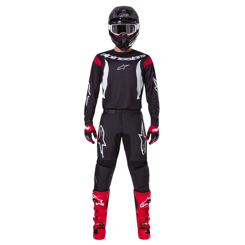 Alpinestars Fluid Haul Motocross-Hose schwarz und weiß