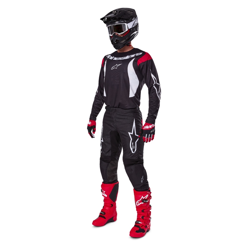 Alpinestars Fluid Haul Motocross-Hose schwarz und weiß