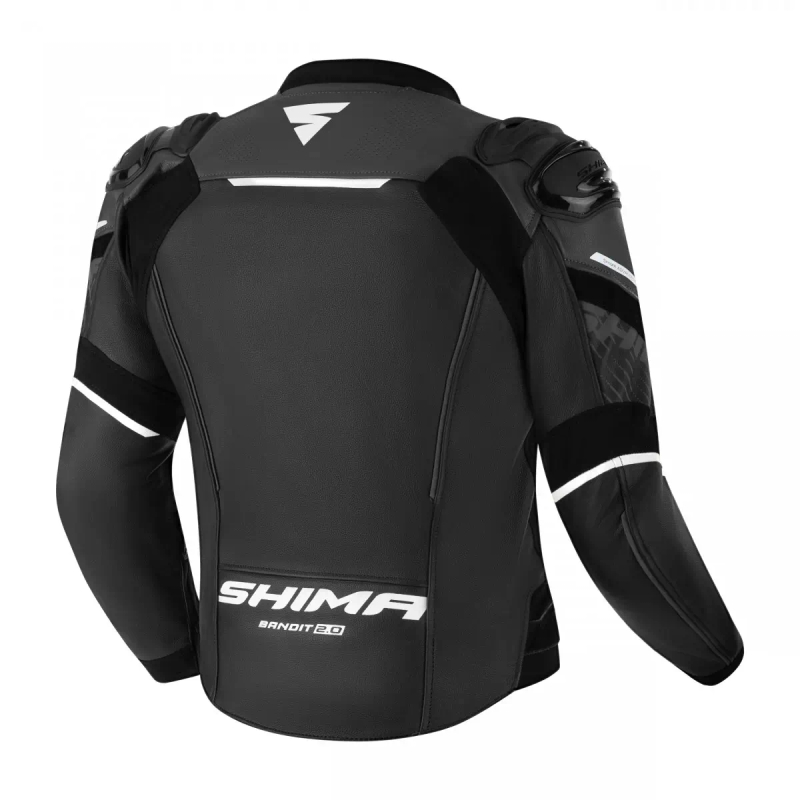 Shima Bandit 2.0 Leder-Motorradjacke schwarz