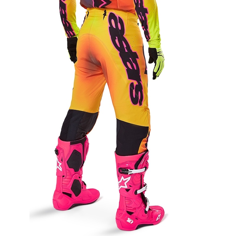 Motocross-Hose Alpinestars Supertech Lipan gelb-rosa