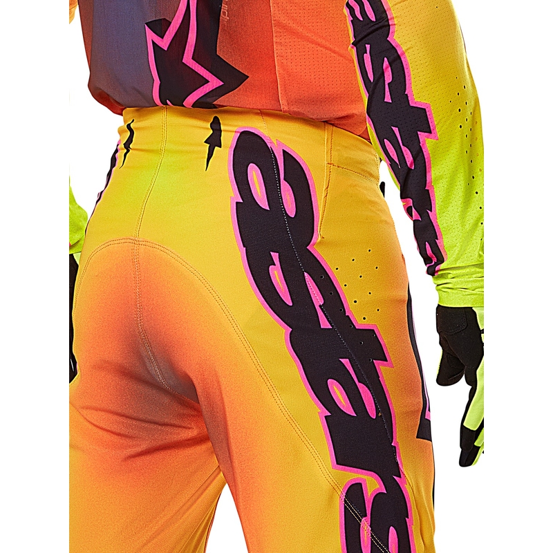 Motocross-Hose Alpinestars Supertech Lipan gelb-rosa