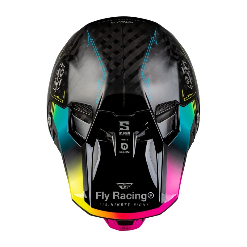 Motocross-Helm FLY Racing Formula S schwarz-blau