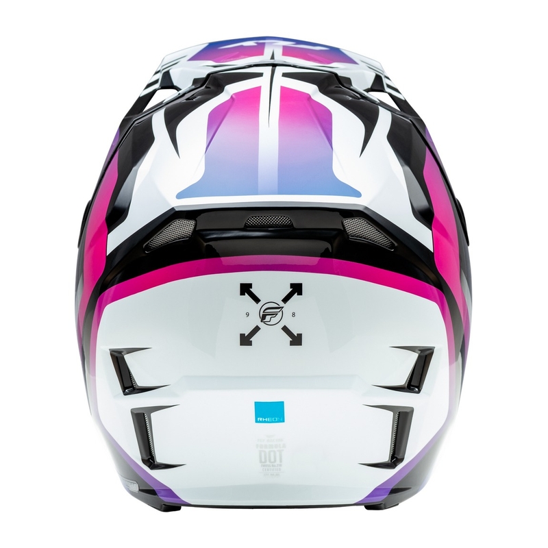 Motocross-Helm FLY Racing Formula CP weiß-schwarz-lila