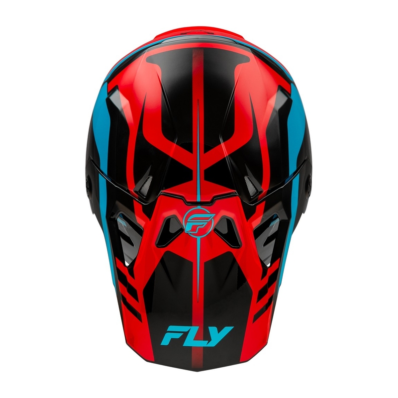 Motocross-Helm FLY Racing Formula CP rot-schwarz-blau