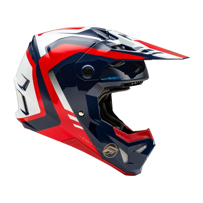 Motocross-Helm FLY Racing Formula CP rot-weiß-blau