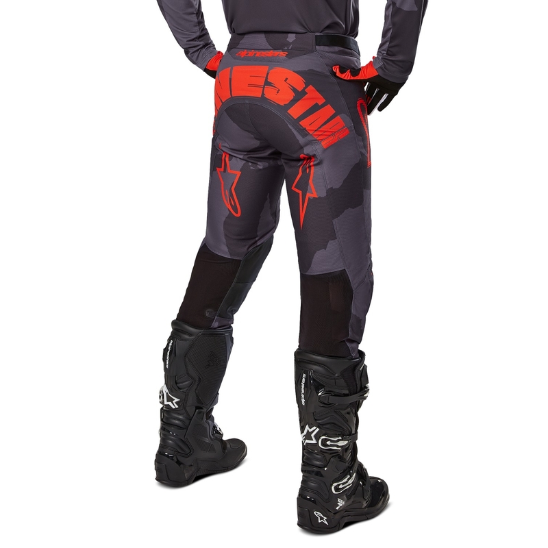 Motocross-Hose Alpinestars Racer Hollow grau camo-fluo orange